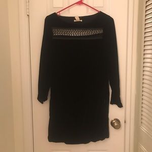 Black velvet dress